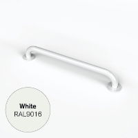 600MM STRAIGHT POWDER COATED STAINLESS STEEL GRAB RAIL - WHITE